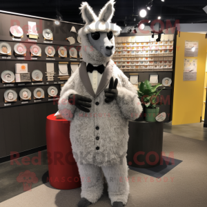 Grijze lama mascotte...