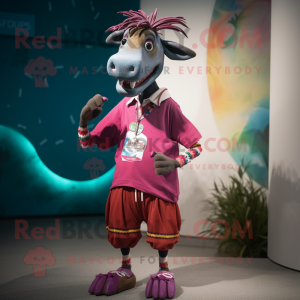 Magenta Okapi mascotte...