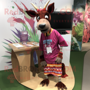 Magenta Okapi mascotte...