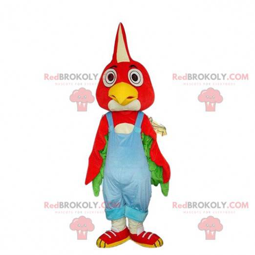 Mascotte d'oiseau rouge, costume de poulet, oiseau rouge -