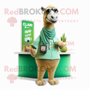 Grønn Camel maskot...