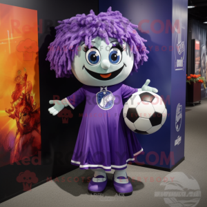 Purple Soccer Ball mascotte...