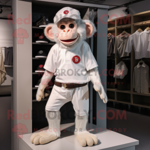 White Monkey maskot kostume...