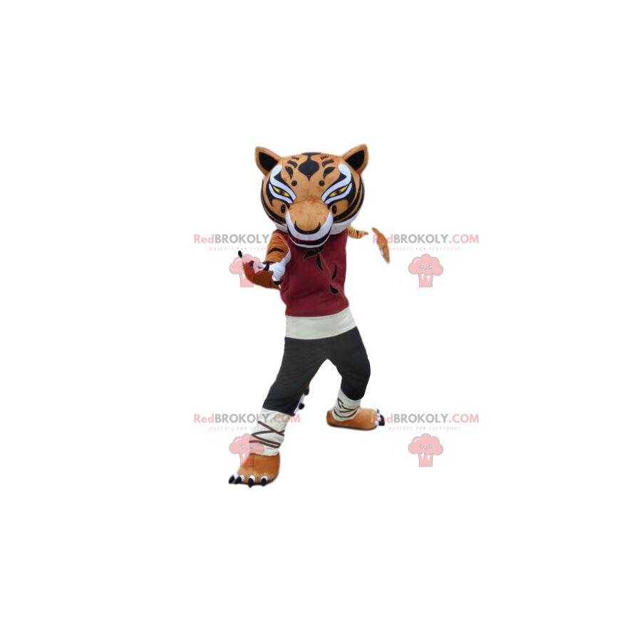 Mascote mestre tigresa do filme de animação panda Kung Fu -