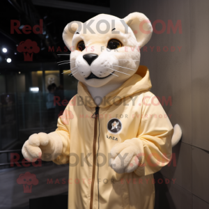 Cream Puma maskot kostyme...