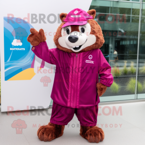 Magenta Beaver maskot...