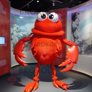 Red Crab maskot drakt figur...