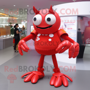 Red Crab maskot kostume...