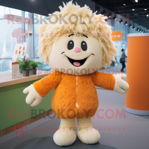 Crème oranje mascotte...