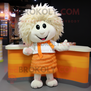 Crème oranje mascotte...