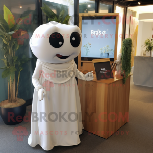 Rust Ray mascot costume character dressed with a Wedding Dress and Watches