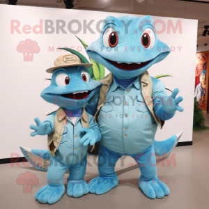 Sky Blue Geckos mascotte...