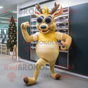 Gouden rendier mascotte...