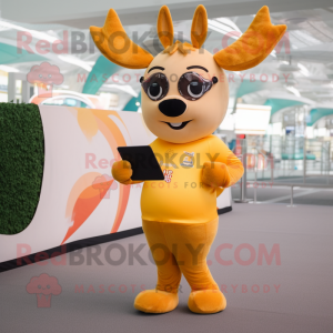 Gouden rendier mascotte...