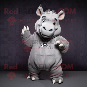 Grijze neushoorn mascotte...