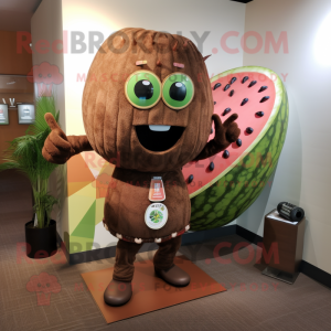 Brun vannmelon maskot drakt...