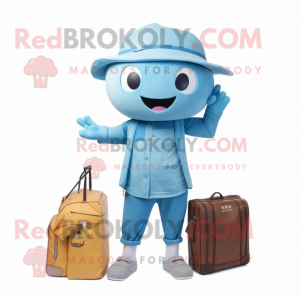 Sky Blue Pho maskot kostume...