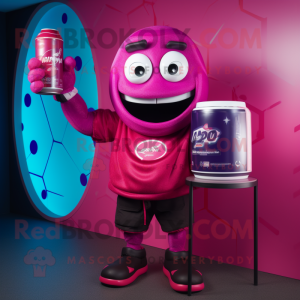 Magenta Soda Can maskot...