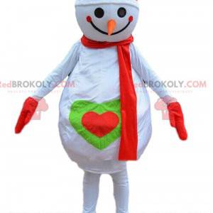 Mascotte de bonhomme de neige, costume montagne, déguisement