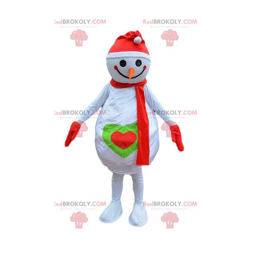 Maskot sněhuláka, horský kostým, vánoční kostým - Redbrokoly.com Maskot sněhuláka, horský kostým, vánoční kostým - Redbrokoly.com