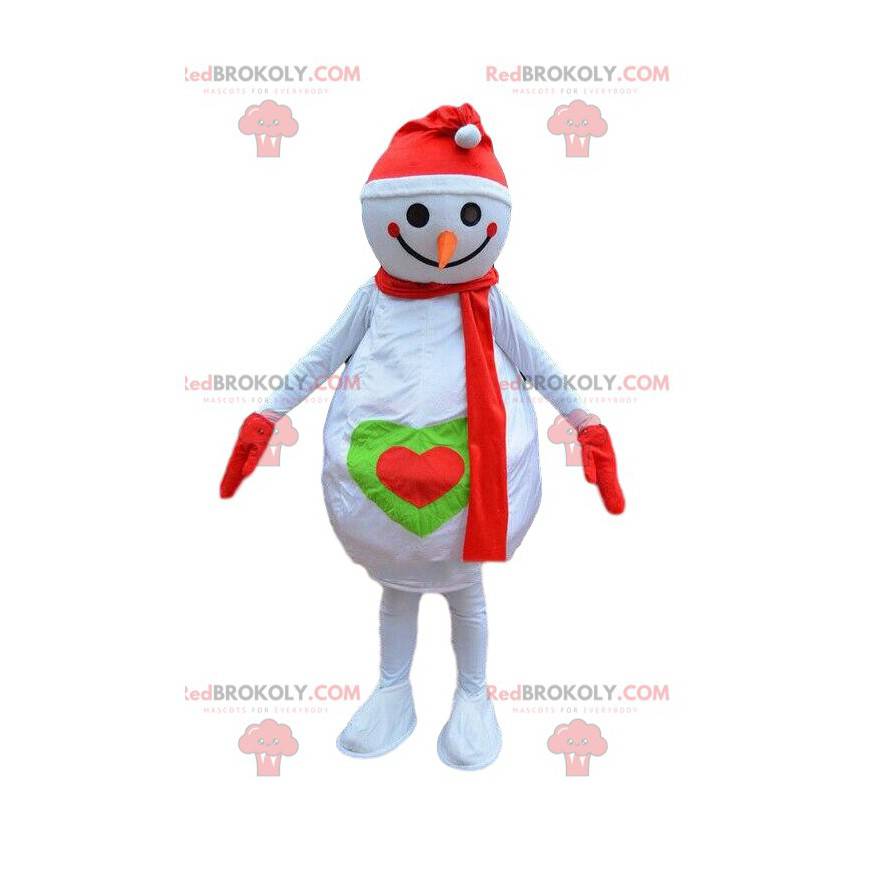 Snowman mascot, mountain costume, Christmas costume -