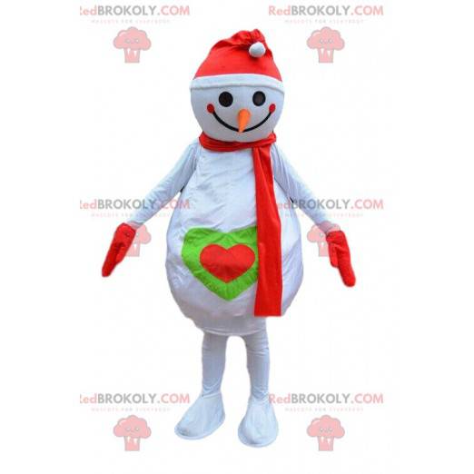 Mascotte de bonhomme de neige, costume montagne, déguisement
