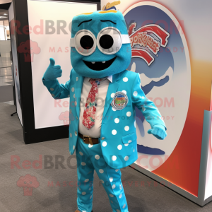 Turquoise pizza mascotte...