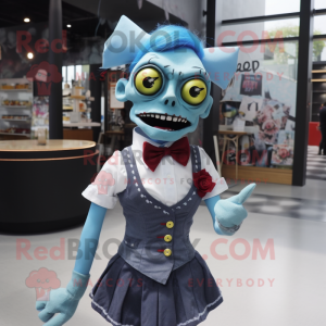 Sky Blue Zombie mascotte...