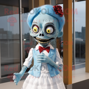 Sky Blue Zombie mascotte...