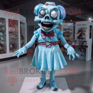 Sky Blue Zombie mascotte...