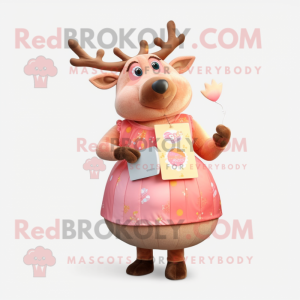 Peach Elk mascotte kostuum...