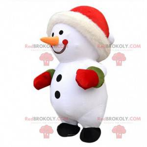 Opblaasbare sneeuwpop mascotte, kerstkostuum - Redbrokoly.com
