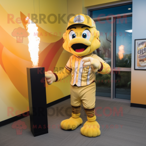 Yellow Fire Eater mascotte...