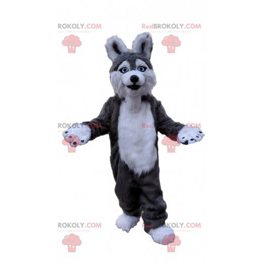 Husky Hundemaskottchen, Fuchs Kostüm, haarige Verkleidung -
