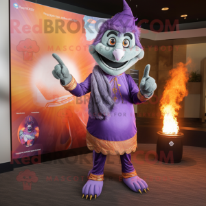 Lavendel Fire Eater maskot...