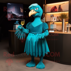 Teal Dodo Bird maskot...