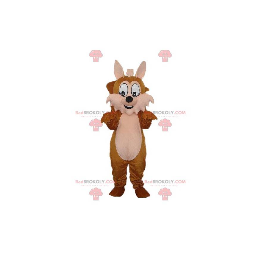 Mascota del zorro marrón, disfraz de ardilla, mascota del