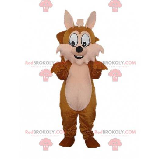 Mascotte bruine vos, eekhoornkostuum, bosmascotte -