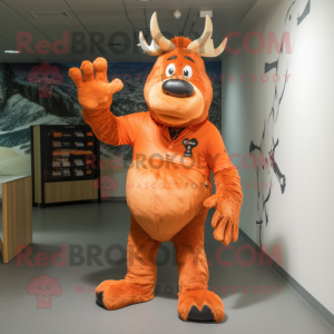 Orange Irish Elk maskot...