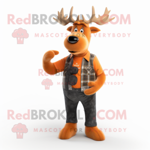 Orange Irish Elk mascotte...