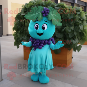 Turkis Grape maskot kostume...