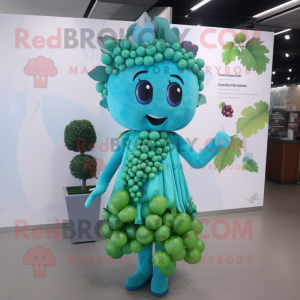 Turkis Grape maskot kostume...