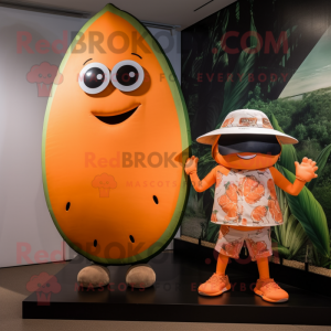 Orange melon maskot kostym...