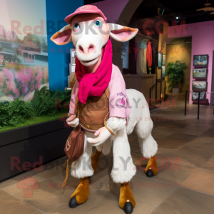 Pink Boer Goat maskot...
