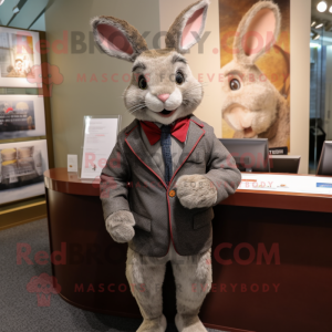 Gray Wild Rabbit mascotte...