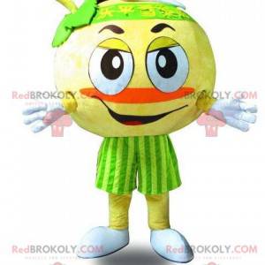 Mascotte de balle de tennis, costume de poire, mascotte ronde -