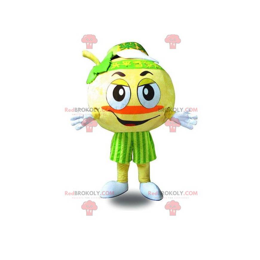 Mascotte de balle de tennis, costume de poire, mascotte ronde - Mascotte de balle de tennis, costume de poire, mascotte ronde -
