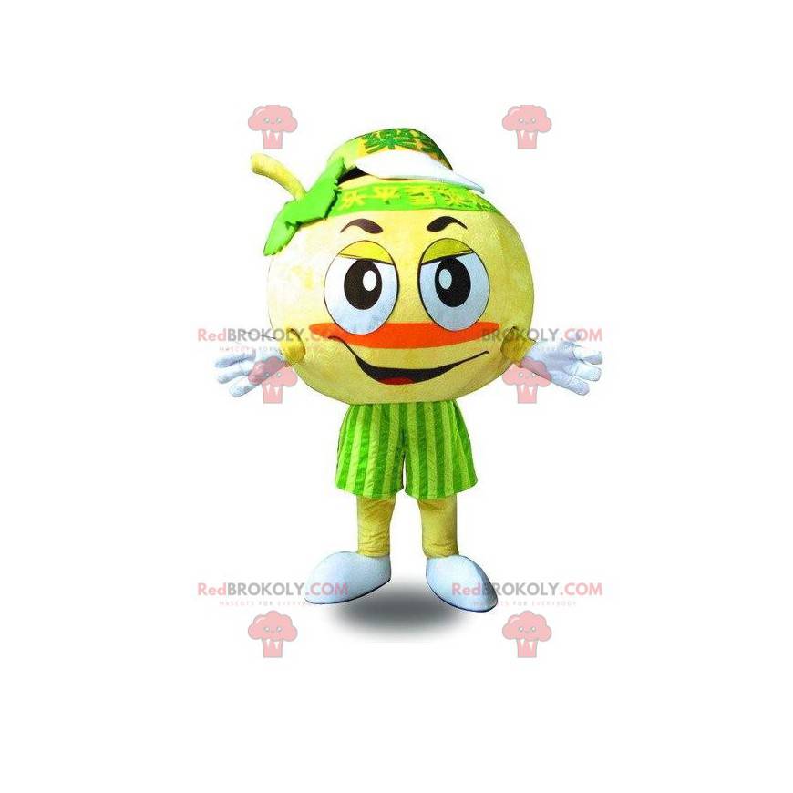 Mascotte de balle de tennis, costume de poire, mascotte ronde -