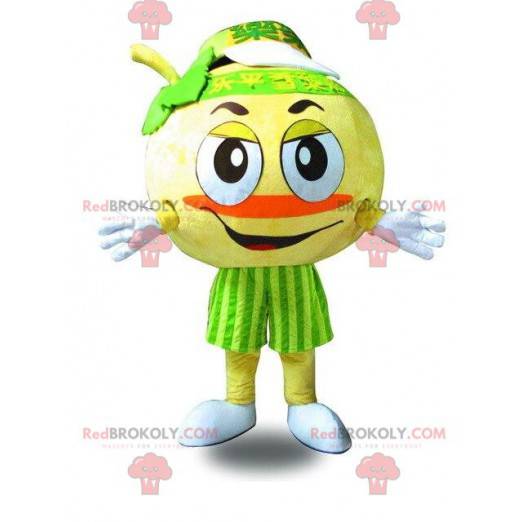 Mascotte de balle de tennis, costume de poire, mascotte ronde -