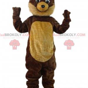 Brown and light brown mouse mascot, mouse costume -